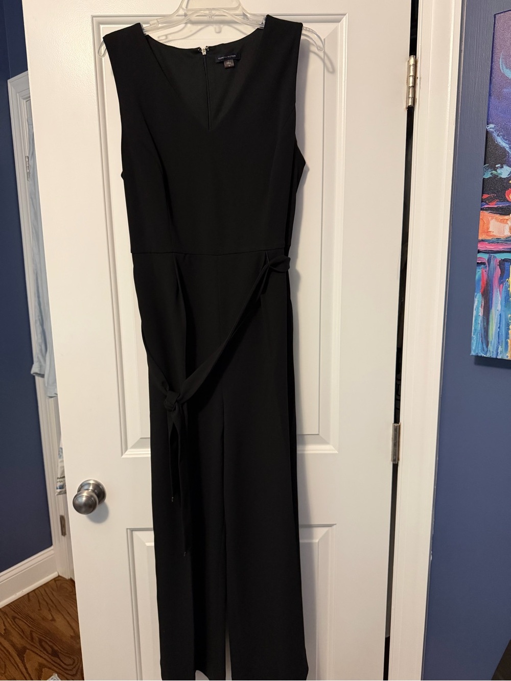 Tommy Hilfiger Black Long-Sleeve Sleeveless Jumpsuit